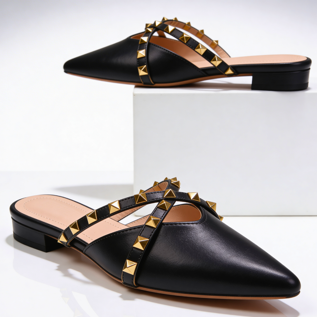 Odette Crossover Studded Sandals