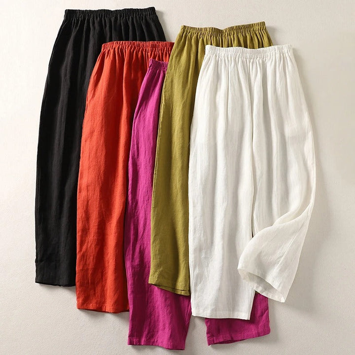 Amalia™ — Cotton & Linen Relaxed Trousers