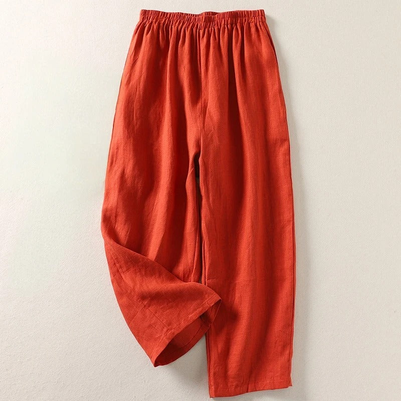 Amalia™ — Cotton & Linen Relaxed Trousers
