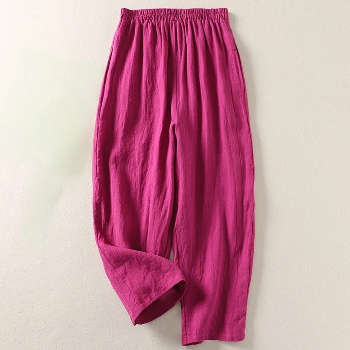 Amalia™ — Cotton & Linen Relaxed Trousers