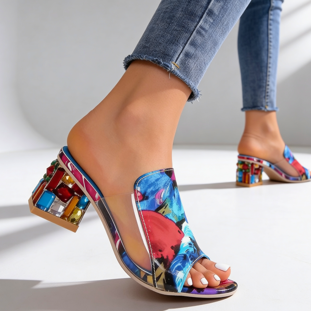 Odette Jewel Heel Slides