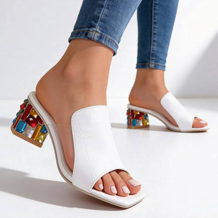 Odette Jewel Heel Slides
