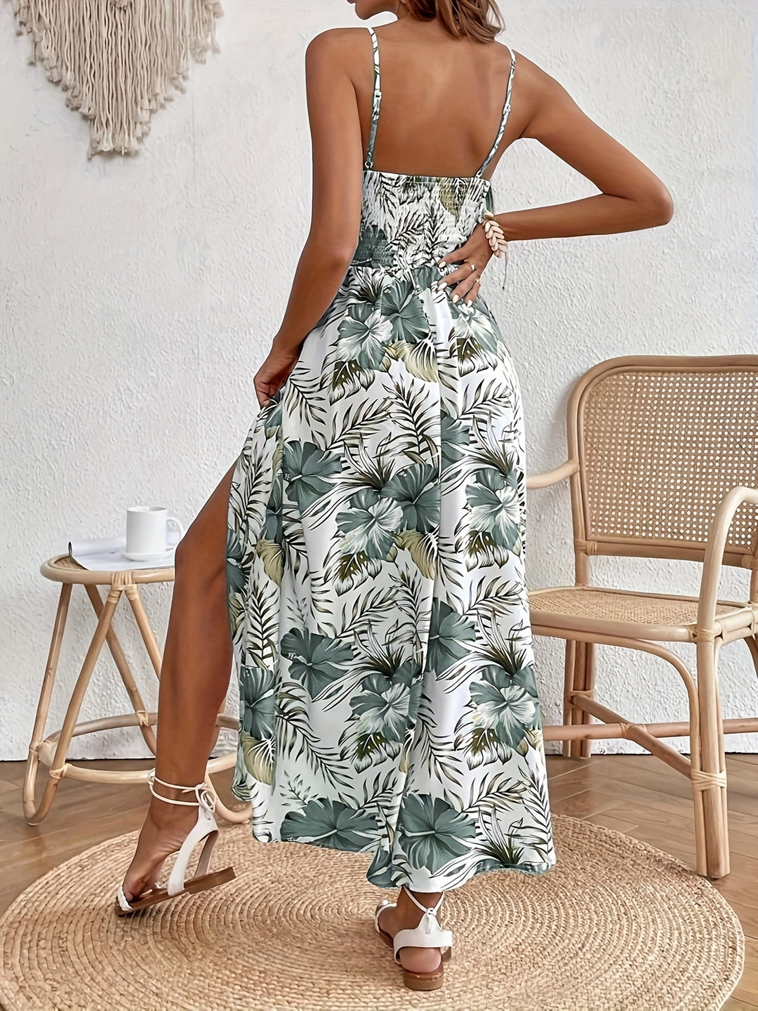 Aria | Floral Split Maxi Dress