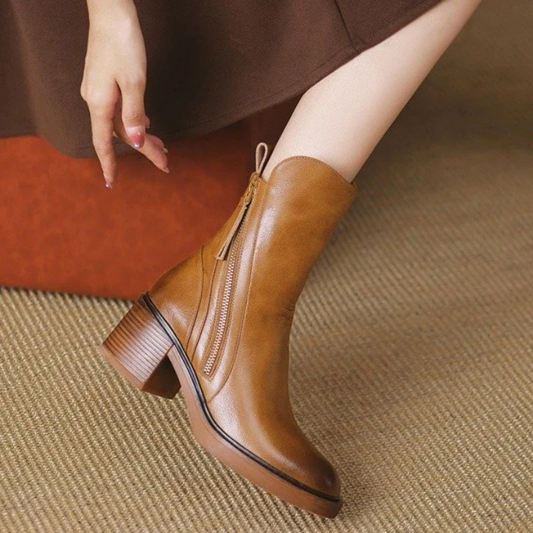 Odette Leather Ankle Boots