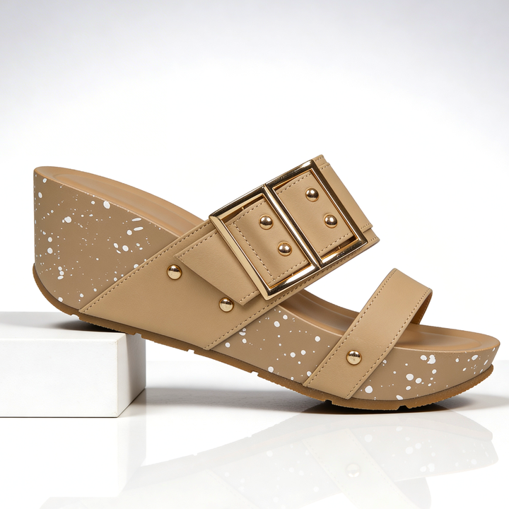Odette Double Buckle Wedges