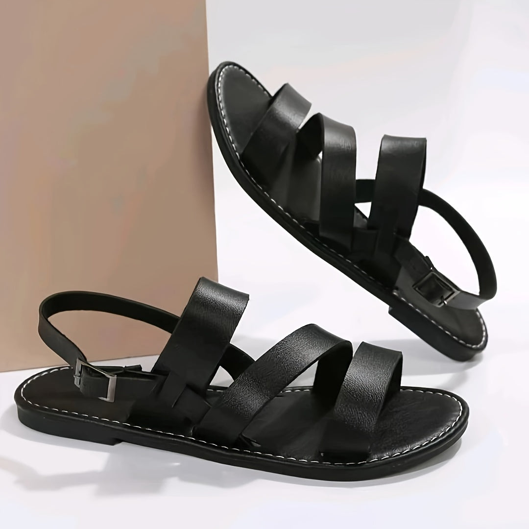 Sophie | Adjustable Crisscross Flat Sandals