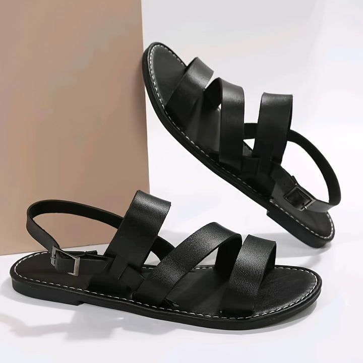 Sophie | Adjustable Crisscross Flat Sandals