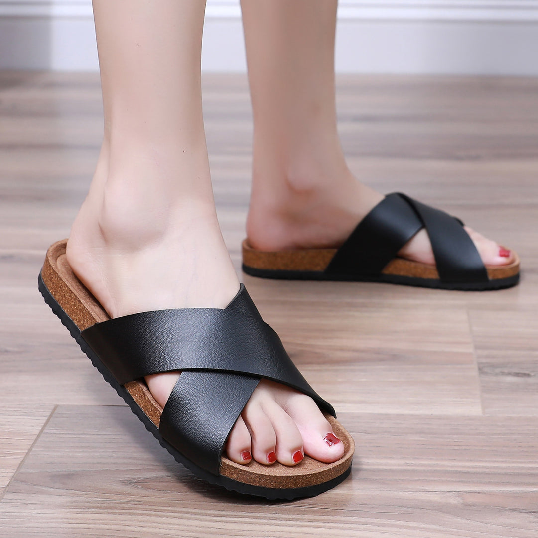 Clara | Comfortable Cork Slip-On Slippers