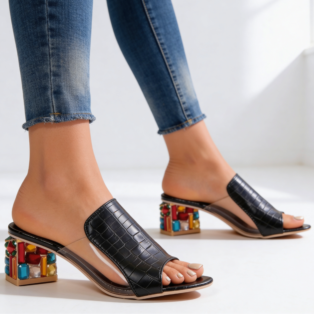 Odette Jewel Heel Slides
