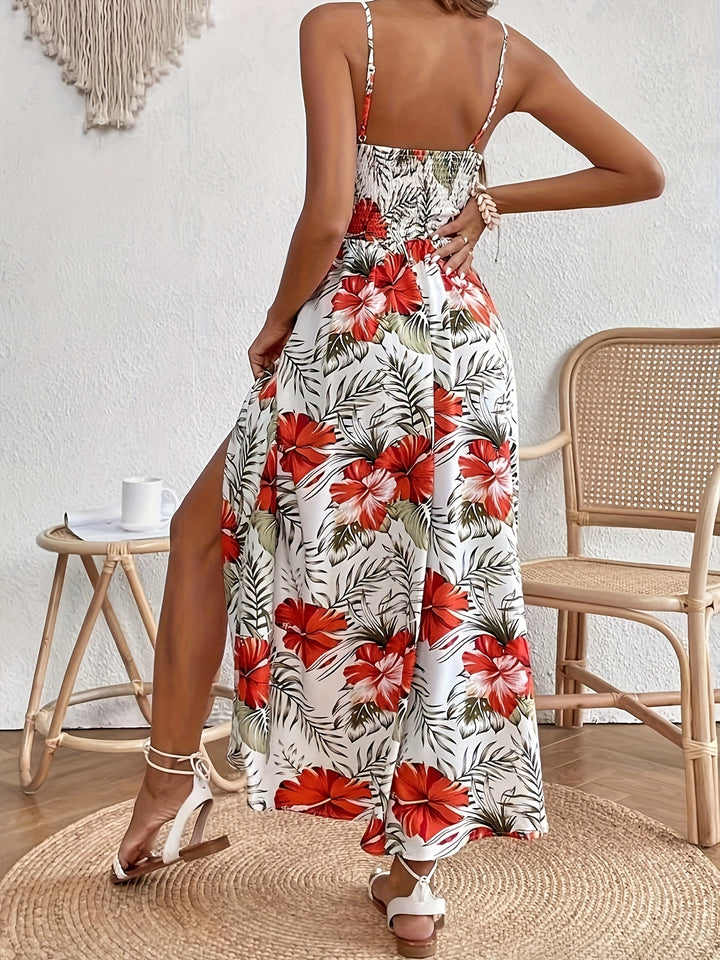 Aria | Floral Split Maxi Dress