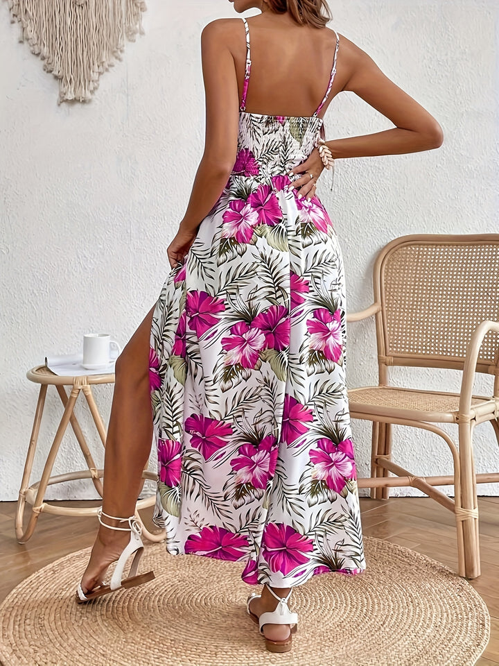 Aria | Floral Split Maxi Dress