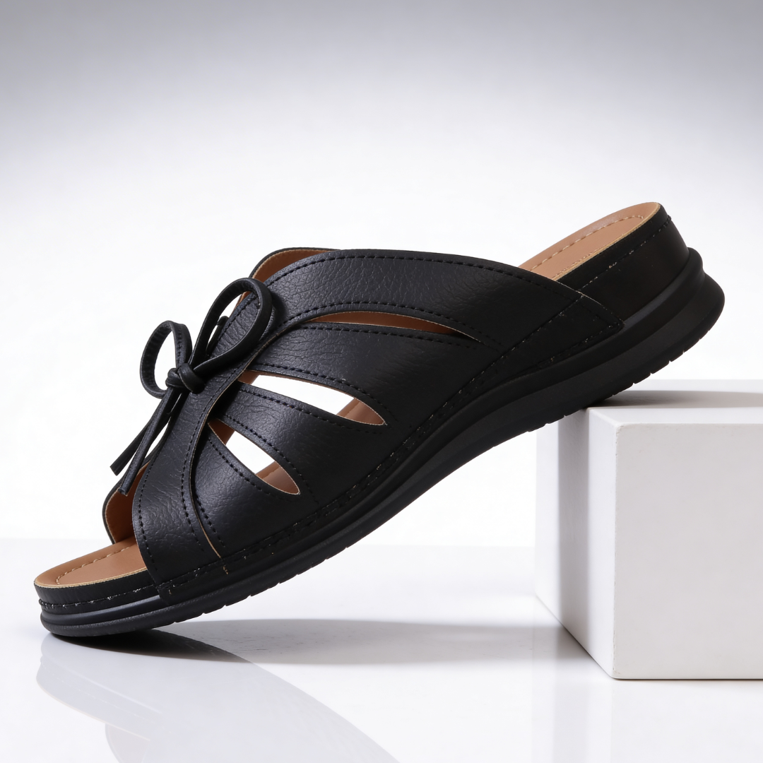Odette Cushioned Bow Sandals
