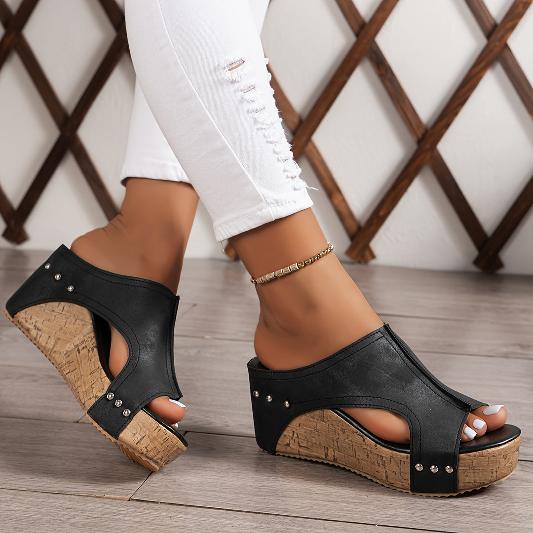 Vivienne | Retro Wedge Sandals