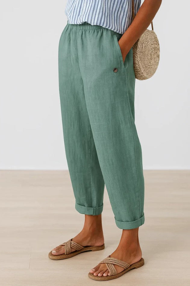 Romina | Linen Cotton Trousers
