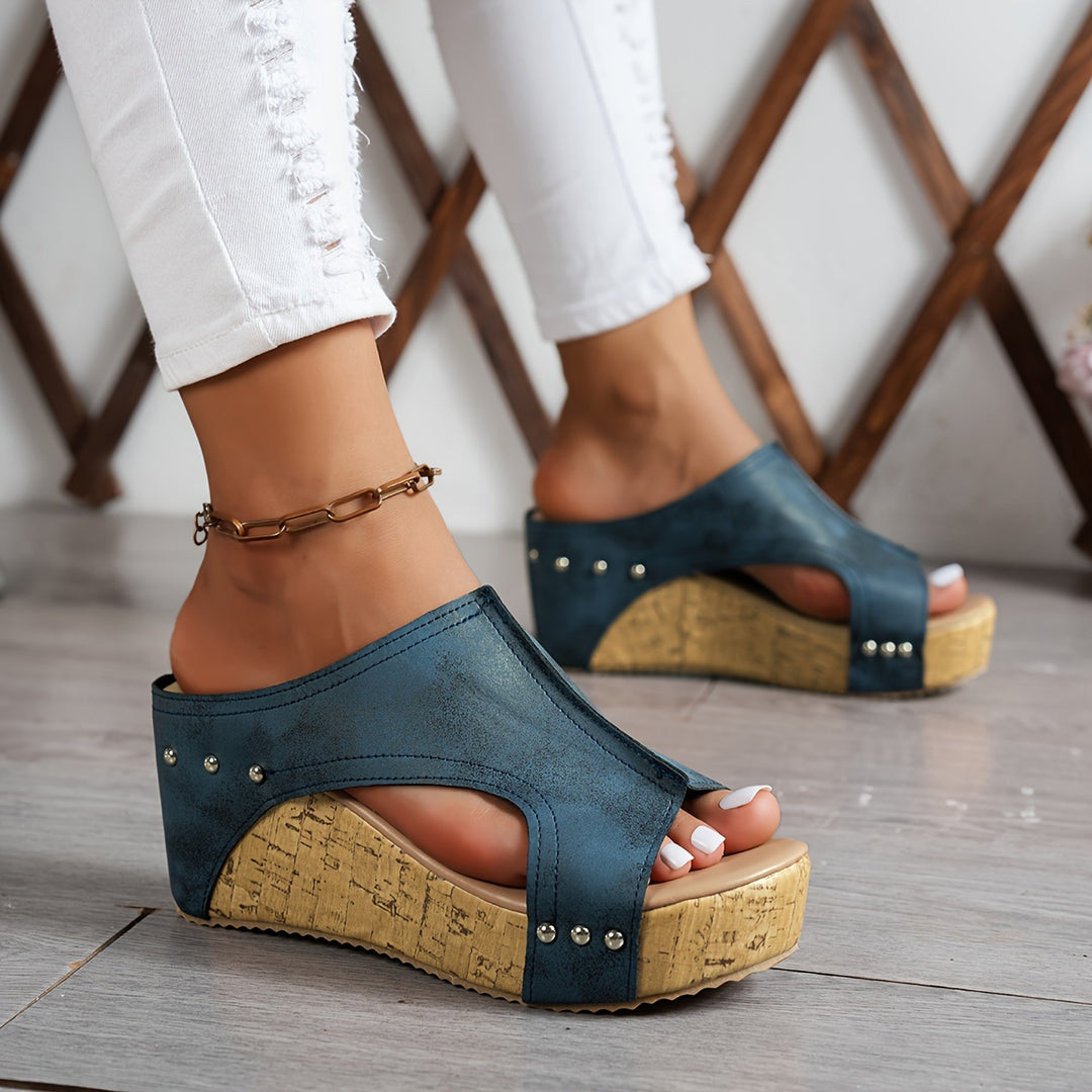Vivienne | Retro Wedge Sandals