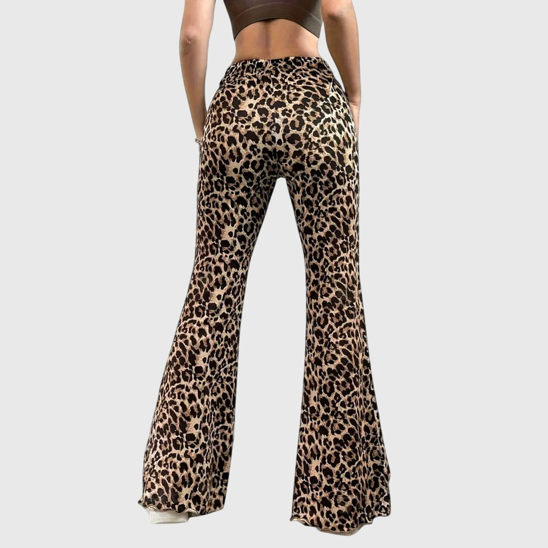 June | Leopard Bootcut Pants