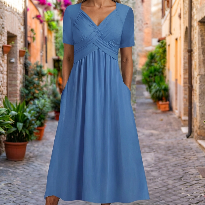 Sylviah | V-Neck Tummy-Covering Dress