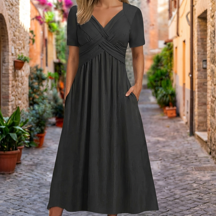 Sylviah | V-Neck Tummy-Covering Dress
