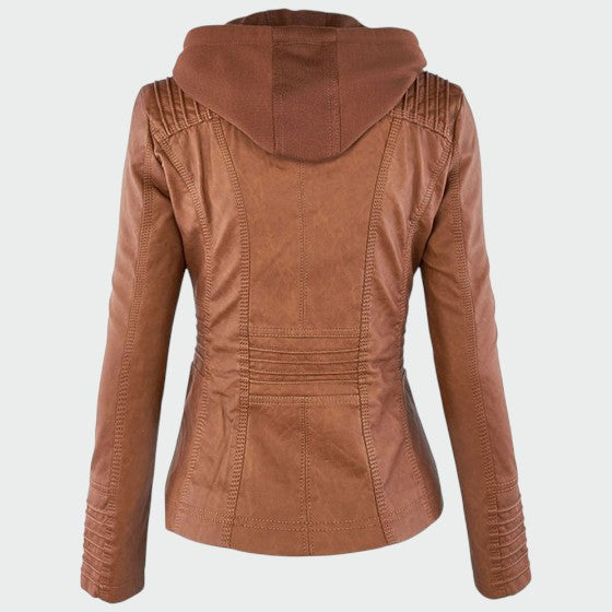 Gia - Leather Biker Jacket